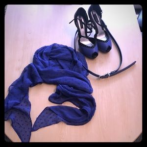 Matching scarf and belt